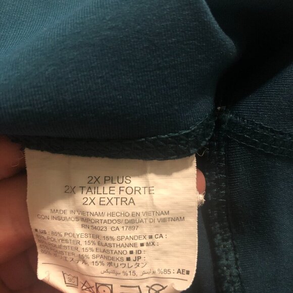 Old Navy‎ Active Y2K green and black crop-20" leggings size 2X - Picture 5 of 5